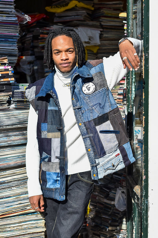 IF DENIM | Sustainable Handcrafted Patchwork Bodyvest L - IF DENIM
