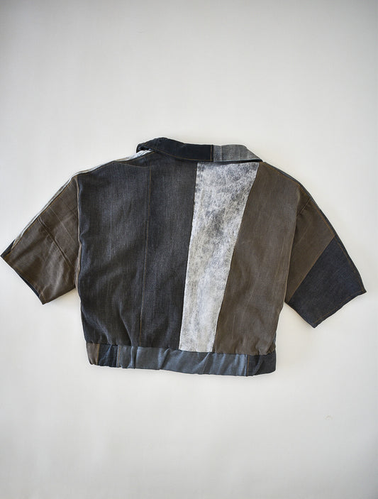 IF DENIM | Sustainable Handcrafted Cropped Vintage Jacket XXL