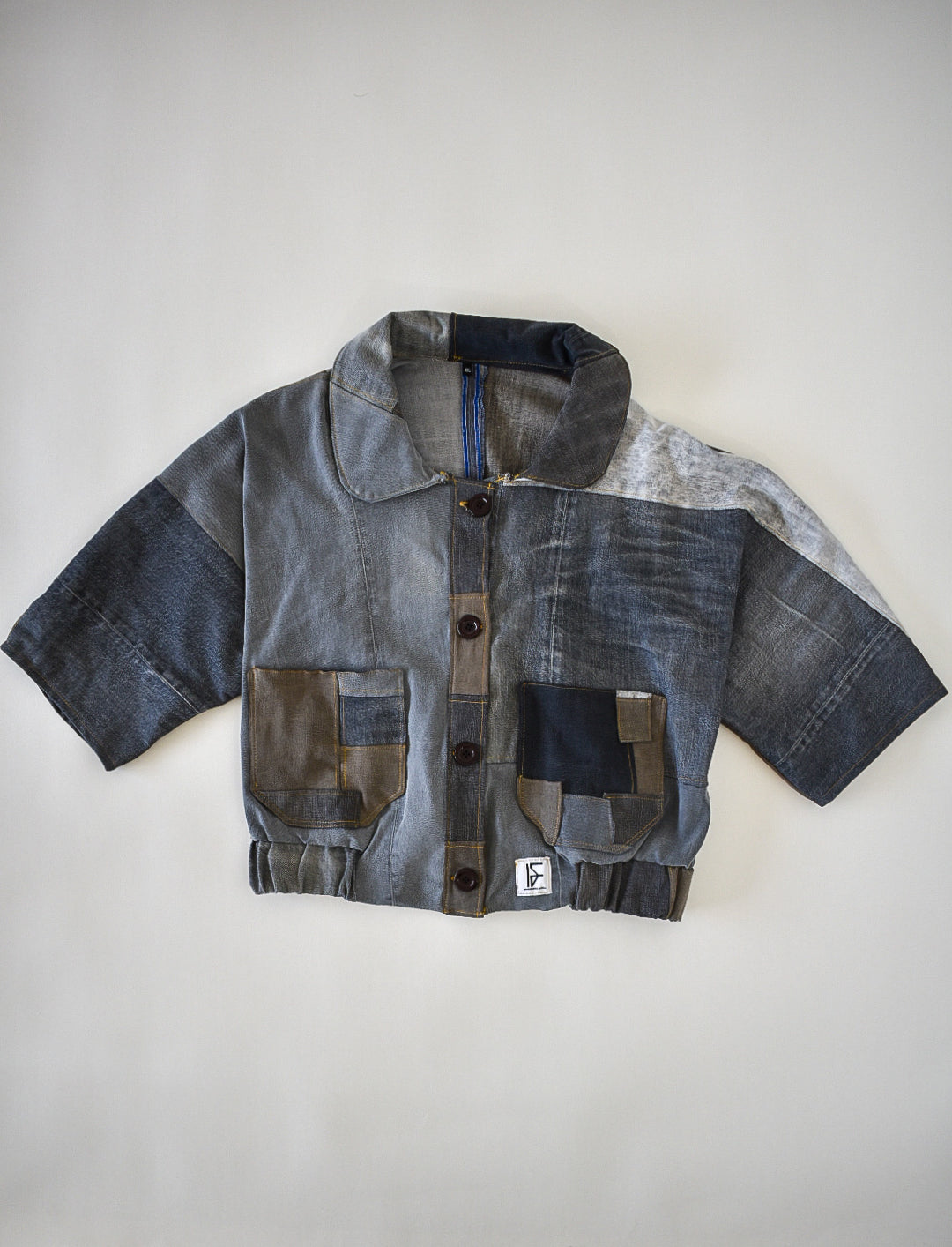 ALS DENIM | Duurzaam handgemaakt cropped vintage jasje XXL