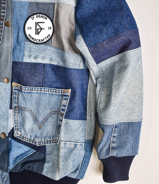 IF DENIM | Sustainable Handcrafted Patchwork Bomberjacket 01 - IF DENIM