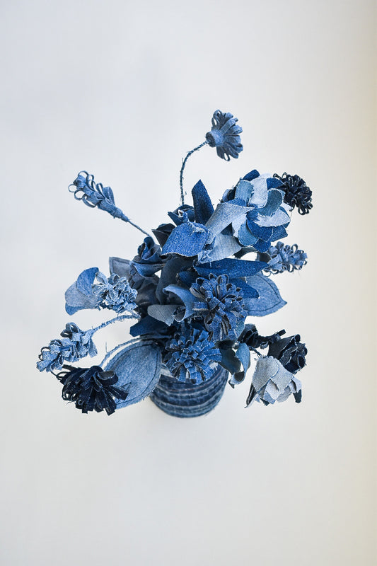 IF DENIM | Upcycled Denim Bouquet In A Vase - IF DENIM