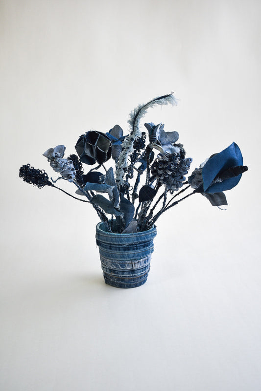 IF DENIM | Upcycled Denim Flowers In A Vase