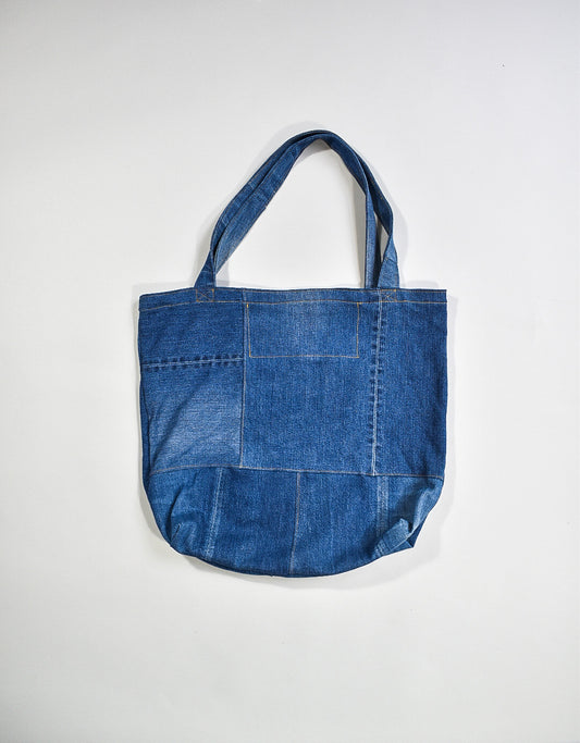 IF DENIM | Sustainable Handcrafted Totebag Worn-out Stone Washed - IF DENIM