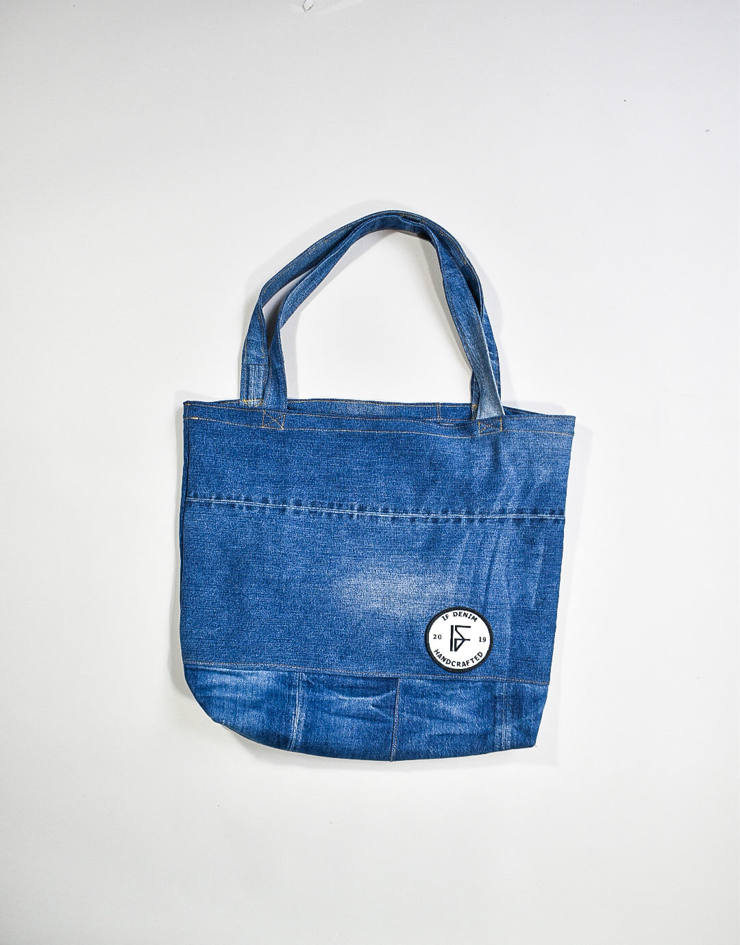 IF DENIM | Sustainable Handcrafted Totebag Worn-out Stone Washed
