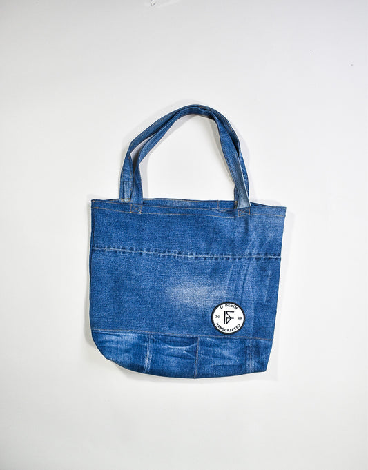 IF DENIM | Sustainable Handcrafted Totebag Worn-out Stone Washed - IF DENIM