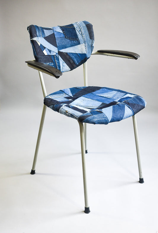 IF DENIM | Sustainable Handcrafted Vintage 60s School Chair - IF DENIM