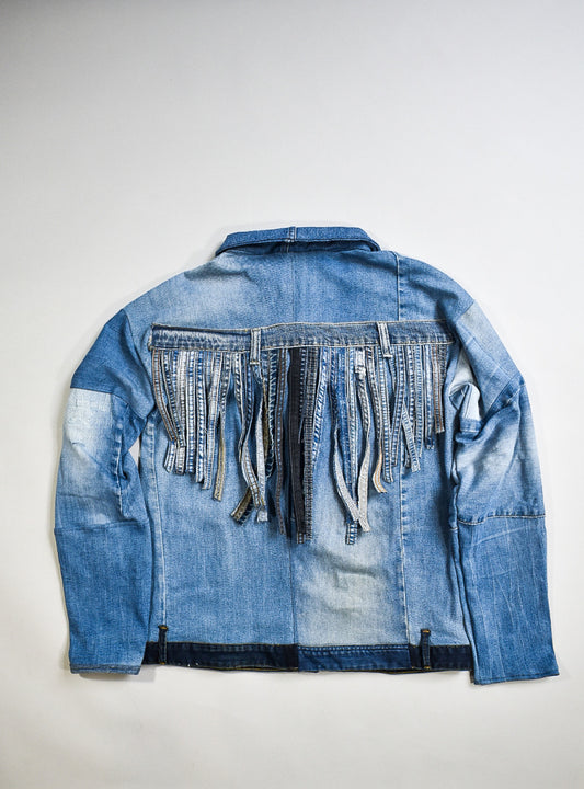 IF DENIM | Sustainable Handcrafted Western Patchwork Jacket S - IF DENIM
