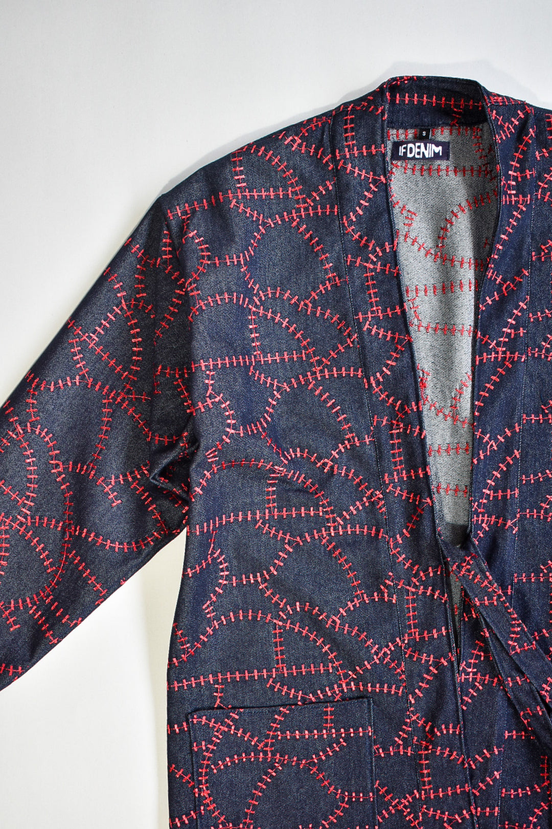 IF DENIM | Kimono Embroidered fabric