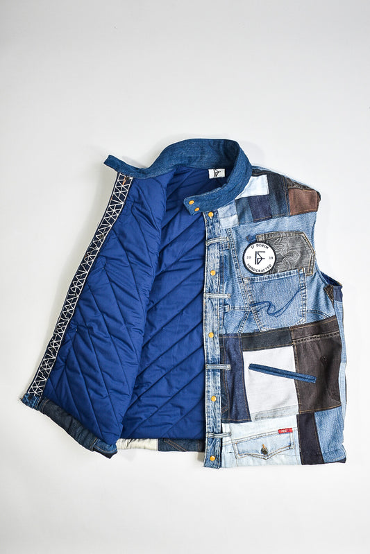 ALS DENIM | Duurzaam handgemaakt patchwork bodyvest L