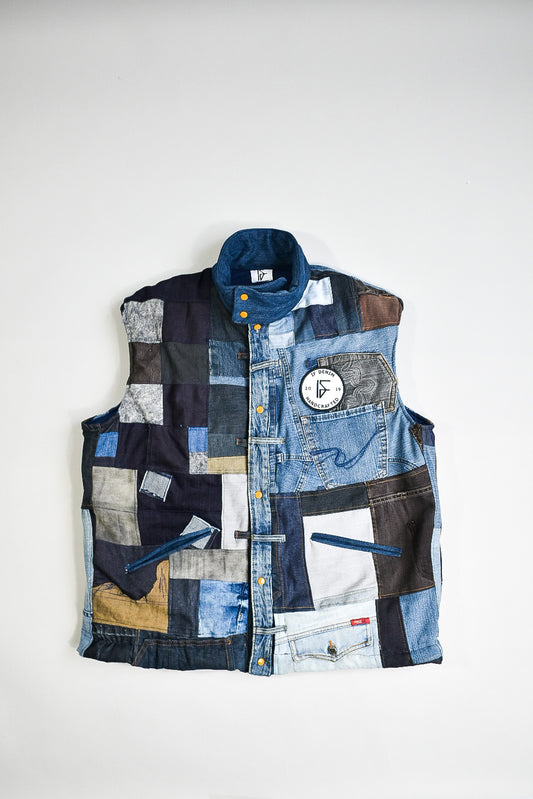 IF DENIM | Sustainable Handcrafted Patchwork Bodyvest L - IF DENIM